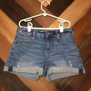 Blue jean shorts